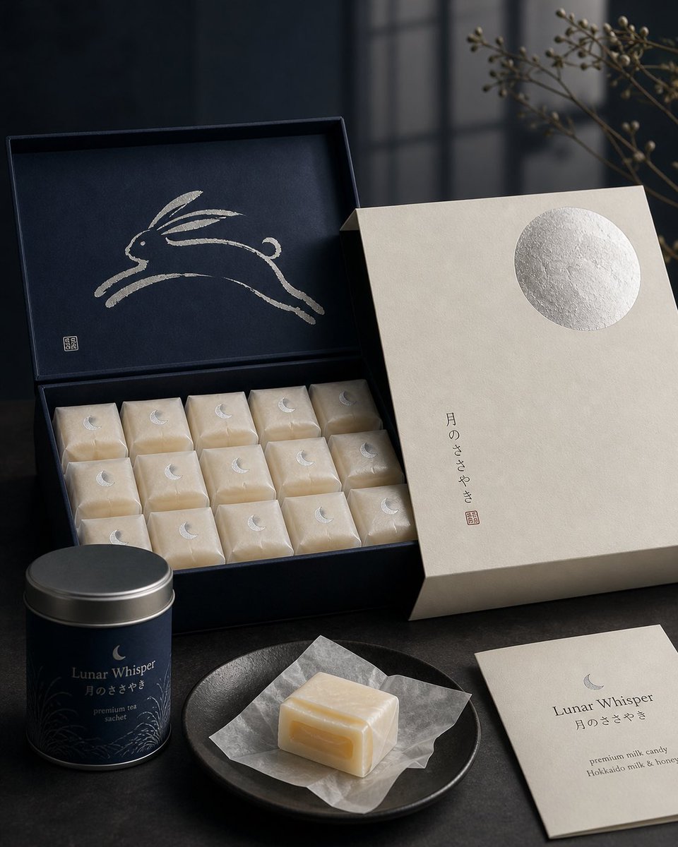 Premium Japanese confectionery packaging concept, “Lunar ...