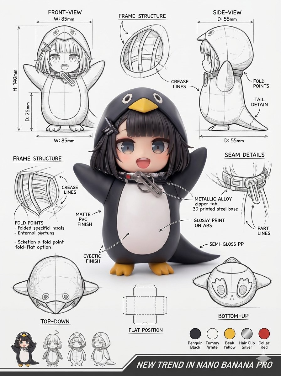 Using the attached image, create an illustration sheet of...