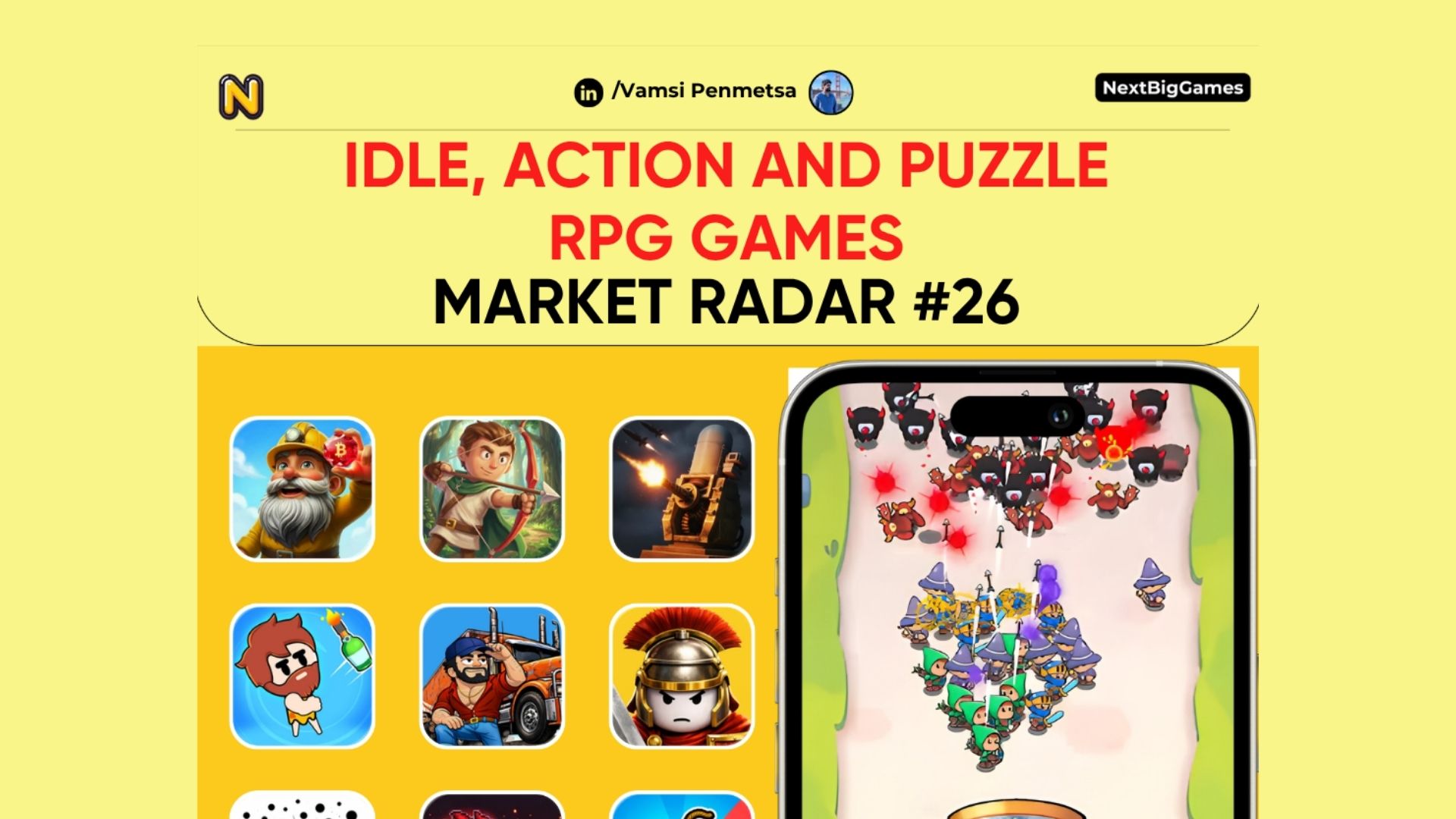 🎮 放置动作解谜角色扮演游戏市场雷达 #26：33大趋势 🚀