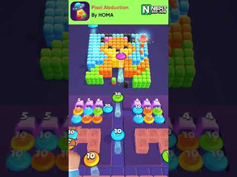 像素绑架 - 看这些UFO完美劫持方块 👀🔥 #下一个爆款广告 #手机游戏